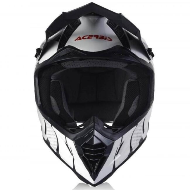 Caschi Cross Bianco/rosso Acerbis